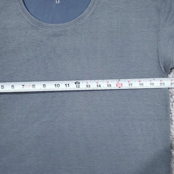 Tommy John Women's Waffle Lounge Tee Shirt Top Gray Size Medium Short Sleeve - Picture 6 of 7